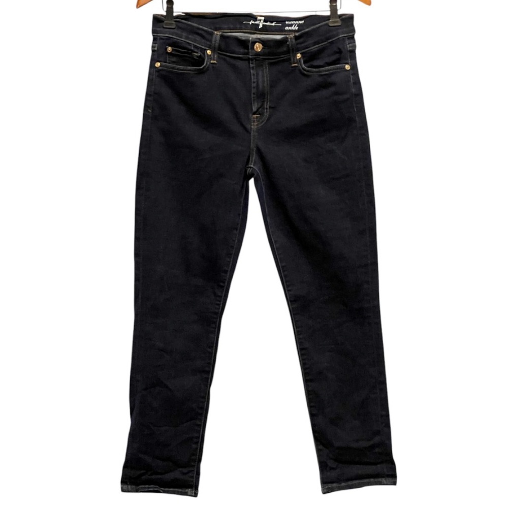 7 FAM Roxanne Ankle Dark Wash Jeans Size 31